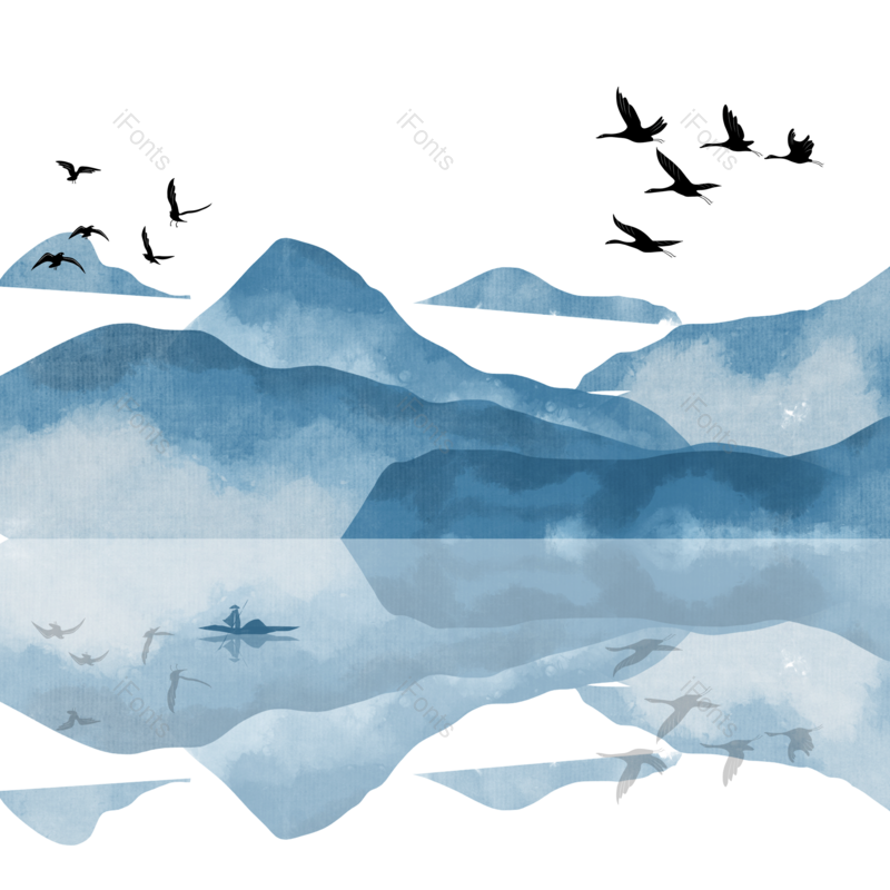 水墨图片,传统元素,PNG,免抠素材